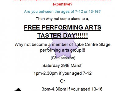 FREE PERFORMING ARTS TASTER DAY