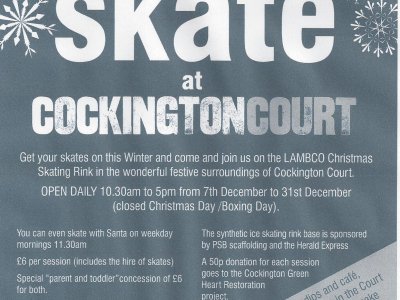 Skate at Cockingon Court this Christmas!