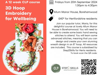 3D Hoop Embroidery for Wellbeing