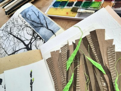 Mixed Media and Textile Spring Sketchbook Workshop