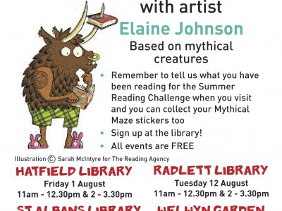 Summer Reading Challenge art workshops with Elaine Johnson