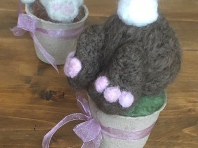 Felting workshop at Crafty Praxis -Bunny Bums