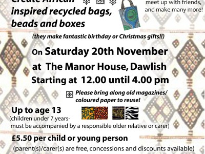 DAH creative workshop- making recycled bags and beads