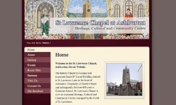 Website for the Chapel of St Lawrence, Ashburton